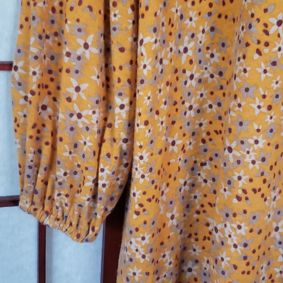 See by Chloe floral yellow tunic dress long sleeve and elastic collar an… - Picture 3 of 10